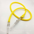 Le plus nouveau tuyau jaune de Shisha de narguilé de silicone de lampe-torche de LED de 1.8m (ES-HH-015-3)